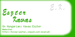 eszter kavas business card